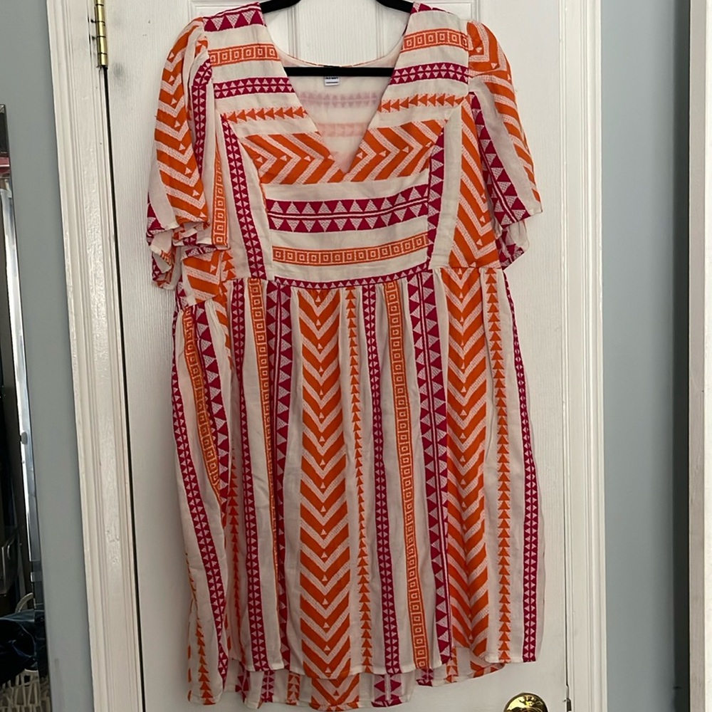 Pink and orange dress